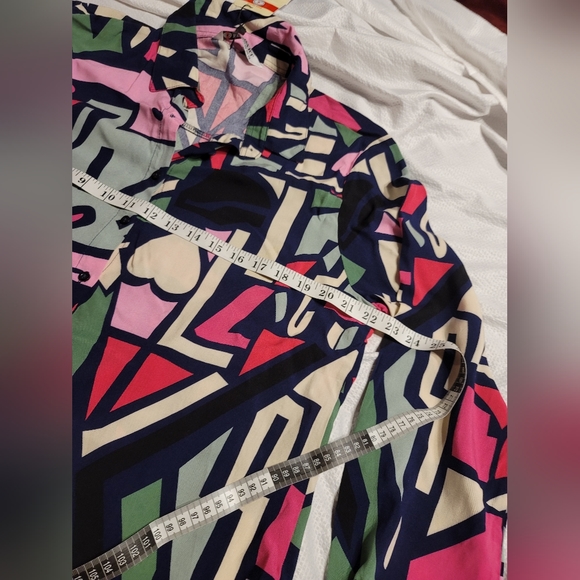 NWT CASUAL LONG SLEEVE BLOUSE TOP BUTTON UP SHIRT LARGE - Picture 7 of 17